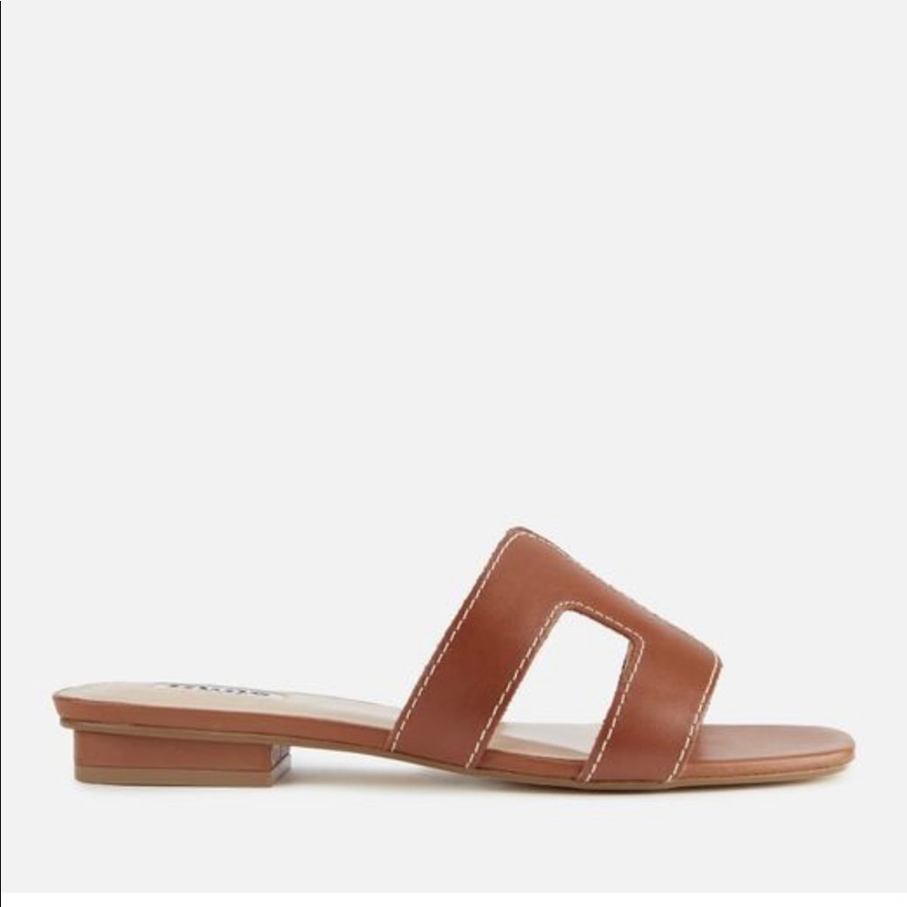 Dune Women Loupe Leather Mule Sandals 🤎
